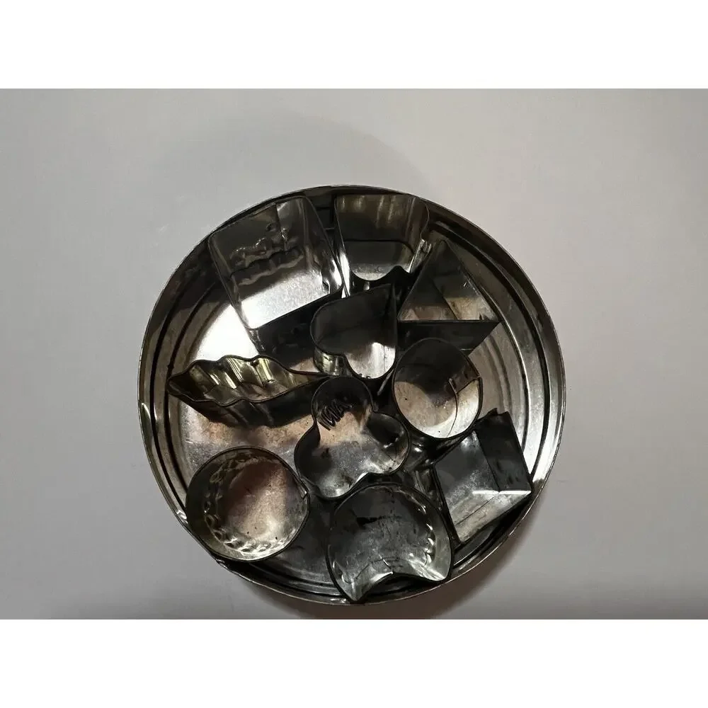 Vintage Cookie Cutters Italian Canape Original Tin All Com